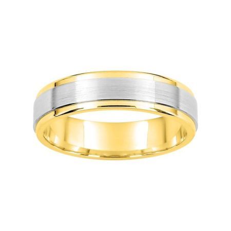 Anillo Oro Bicolor Blanco 9kts Argyor-MRM 5mm (9)9K019B50 Alianza