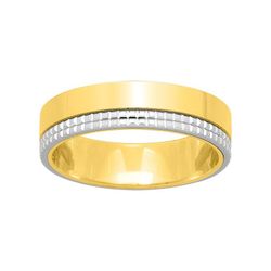 Anillo Oro Bicolor Blanco 9kts Argyor-MRM 5mm (9)9K294B50 Alianza