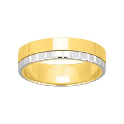 Anillo Oro Bicolor Blanco 9kts Argyor-MRM 5mm (9)9K296B50 Alianza