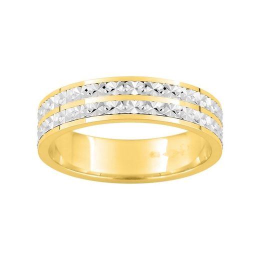 Anillo Oro Bicolor Blanco 9kts Argyor-MRM 5mm (9)9KA20250 Alianza
