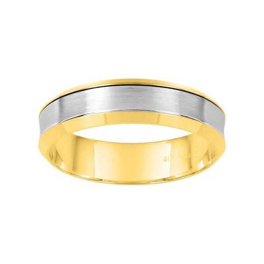 Anillo Oro Bicolor Blanco 9kts Argyor-MRM 5mm (9)9Y091X50 Alianza