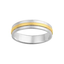 Anillo Oro Bicolor Blanco 9kts Argyor-MRM 5mm (9)9Y168X50 Alianza