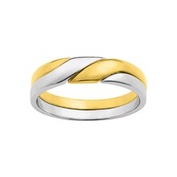 Anillo Oro Bicolor Blanco 9kts Argyor-MRM 6mm (9)9351006 Alianza