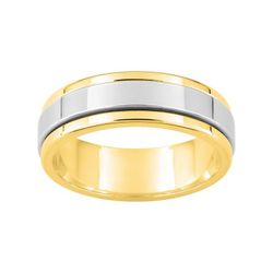 Anillo Oro Bicolor Blanco 9kts Argyor-MRM 6mm (9)9Y219X60 Alianza