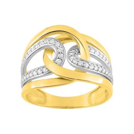Anillo Oro Bicolor Blanco 9kts Argyor MRM (9)09SA779BZ Circonitas