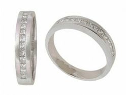 Anillo Oro Blanco 18 kts Diamantes 0.38 cts 014087