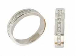 Anillo Oro Blanco 18 kts Diamantes 0.50 cts 015958