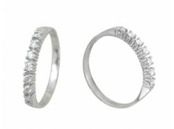 Anillo Oro Blanco 18 kts Diamantes Brillantes 0.10cts 015749