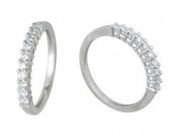 Pendientes Oro Bicolor 18kts Circonitas 10X7mm 15981