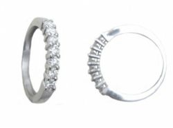 Anillo Oro Blanco 18 kts Diamantes Brillantes 0.42cts 015983