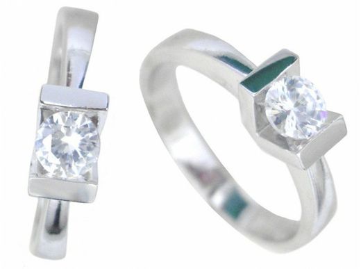 Λευκόχρυσο δαχτυλίδι 18 kts Solitaire Brilliant 0,35 cts 017048