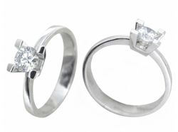 Solitaire Brilliant 18 kt hvidguldsring 0,50 cts 916220