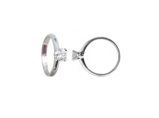 Bague Solitaire Brilliant en or blanc 18 K 0,50 cts 916478