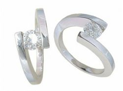 Bague Or Blanc 18 Kts Solitaire Brillant 0.70 cts 916717