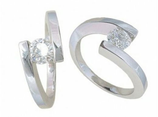 Bague Or Blanc 18 Kts Solitaire Brillant 0.70 cts 916717