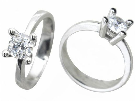 Bague en or blanc 18 kts Solitaire brillant 0.70 cts 916719