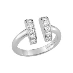 Anillo Oro Blanco 18kts (18)1.5503.21 Demi-Lune 0.42ct GH SI Diamantes