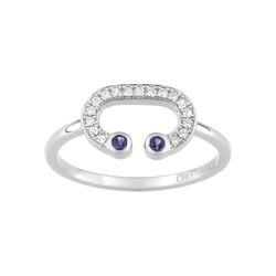 Anillo Oro Blanco 18kts (18)1.5512.21 Lady C 0.07 Zafiro 0.09ct GH SI Diamantes