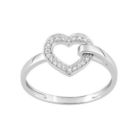 Anillo Oro Blanco 18kts Argyor MRM (18)08SA801GZ Corazón C. Circonitas