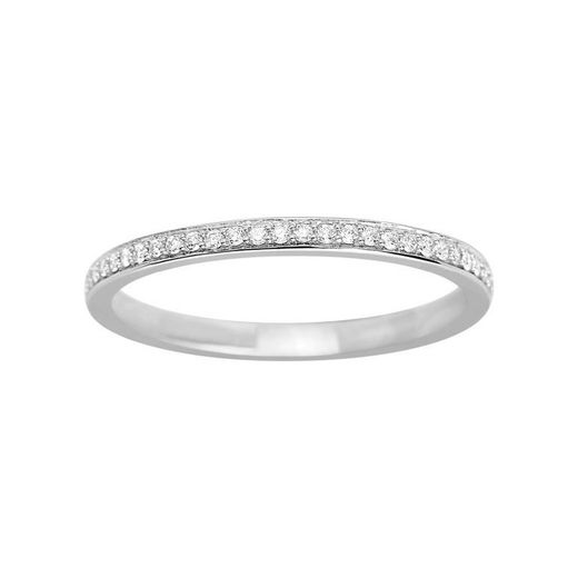 Bague en or blanc 18 carats Argyor-MRM (18)1.1439.31, alliance en diamants, 1 rang, 0,13 ct