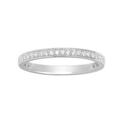 Anel de ouro branco 18k Argyor-MRM (18) 1.1440.31 Aliança de casamento com diamantes 1 fileira 0,13 ct