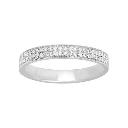 Anello in oro bianco 18 kt Argyor-MRM (18)1.1441.31 Fede nuziale con 2 file di diamanti 0,26 ct