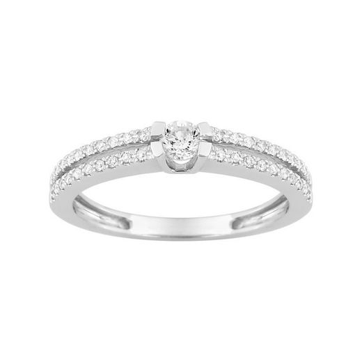 Anillo Oro Blanco 18kts Argyor-MRM (18)1.1598.31 2 Hileras de 22 Diamantes Con Diamante Central