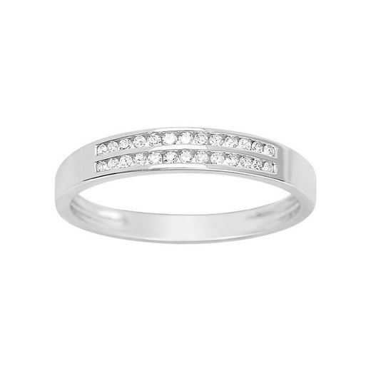 Anell Or Blanc 18kts Argyor-MRM (18)1.1603.31 Semi-Aliança 26 Diamants 2 Fileres 0,12ct
