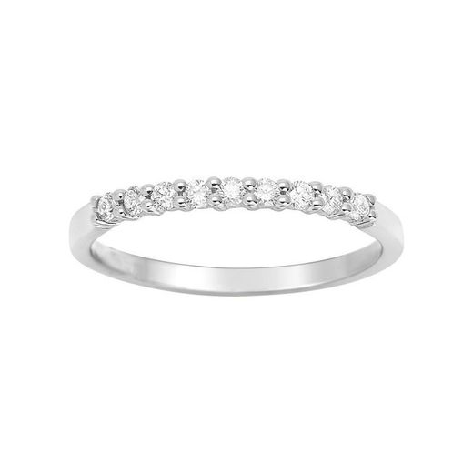 Bague en or blanc 18 carats Argyor-MRM (18)1.202.21 Semi-Alliance 9 diamants 0,18 ct
