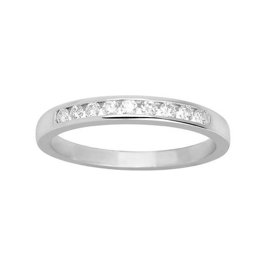 Bague en or blanc 18 carats Argyor-MRM (18)1.216.21 Semi-Alliance 9 diamants 0,18 ct
