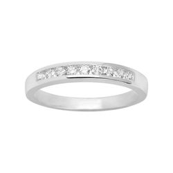 Anillo Oro Blanco 18kts Argyor-MRM (18)1.217.21 Semi-Alianza 9 Diamantes 0,26ct