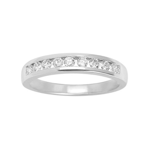 Anillo Oro Blanco 18kts Argyor-MRM (18)1.218.21 Semi-Alianza 9 Diamantes 0,43ct