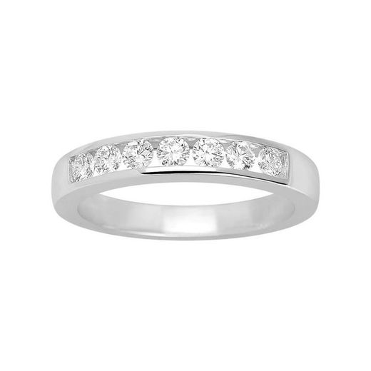 Anel de ouro branco 18kt Argyor-MRM (18) 1.219,31 Semi-Aliança 7 diamantes 0,43ct