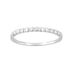 Anillo Oro Blanco 18kts Argyor-MRM (18)1.230.31 Semi-Alianza 9 Diamantes 0,12ct