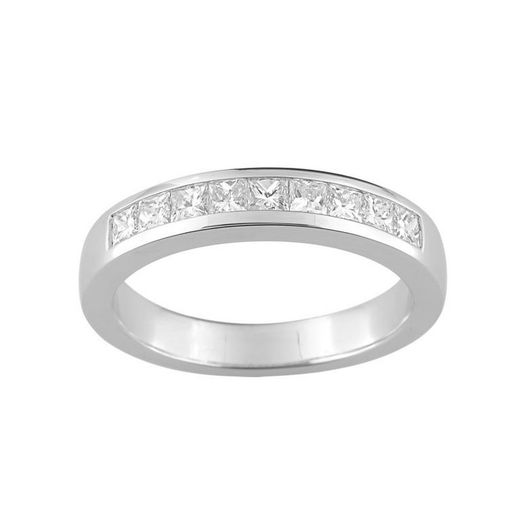 Bague en or blanc 18 carats Argyor-MRM (18) 1 256,21 diamants semi-alliance 0,74 ct