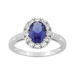 Anillo Oro Blanco 18Kts Argyor MRM (18)1.6210.S1 Sortija Zafiro & Diamantes 0,51ct GH-SI
