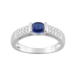 Anillo Oro Blanco 18kts Argyor MRM (18)1.7206.S1 Piedra Zafiro C. Diamantes HG-P1 0,13ct