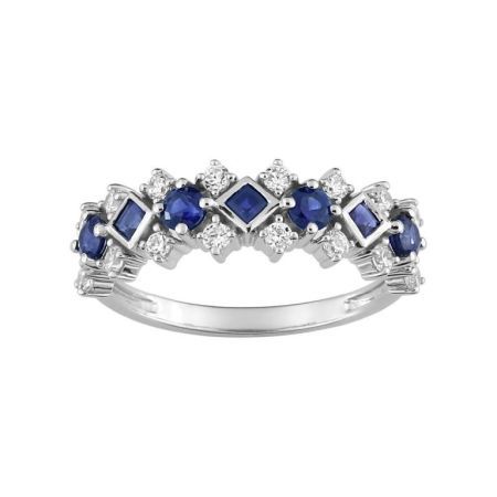 Anillo Oro Blanco 18kts Argyor MRM (18)1.7419.S1 Piedras Zafiro C. Circonitas