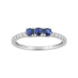 Anillo Oro Blanco 18kts Argyor MRM (18)1.7434.S1 Piedras Zafiro C. Circonitas