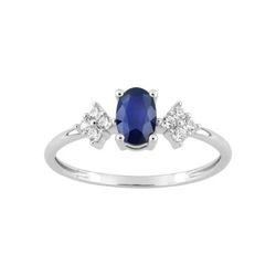 Anillo Oro Blanco 18kts Argyor MRM (18)1.7439.S1 Piedra Zafiro C. Circonitas