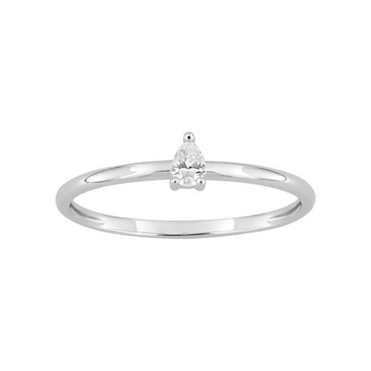 Bague de fiançailles en or blanc 18 carats Argyor-MRM (18)1.7489.21, diamant en forme de larme