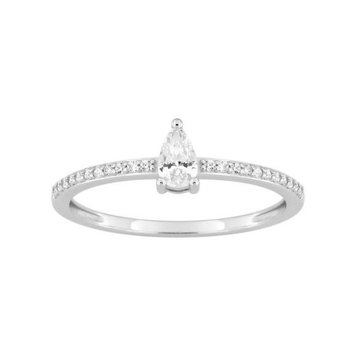 Anillo Oro Blanco 18kts Argyor-MRM (18)1.7492.21 Compromiso Con 24+1 Diamante Lágrima