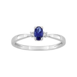 Anillo Oro Blanco 18kts Argyor MRM (18)1.7517.S1 Piedra Zafiro C. Diamantes HG-P1 0,02ct