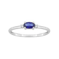 Anillo Oro Blanco 18kts Argyor MRM (18)1.7518.S1 Piedra Zafiro C. Diamantes HG-P1 0,02ct