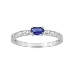 Anillo Oro Blanco 18kts Argyor MRM (18)1.7519.S1 Piedra Zafiro C. Diamantes HG-P1 0,09ct