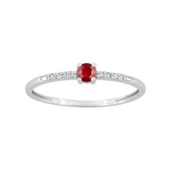 Anillo Oro Blanco 18kts Argyor MRM (18)1.7521.R1 Piedra Rubí C. Diamantes HG-P1 0,04ct