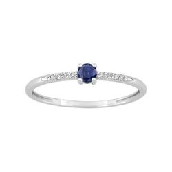 Anillo Oro Blanco 18kts Argyor MRM (18)1.7521.S1 Piedra Zafiro C. Diamantes HG-P1 0,04ct