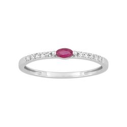 Anillo Oro Blanco 18kts Argyor MRM (18)1.7556.R1 Piedra Rubí C. Diamantes HG-P1 0,08ct