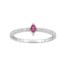 Anillo Oro Blanco 18kts Argyor MRM (18)1.7557.R1 Piedra Rubí C. Diamantes HG-P1 0,10ct