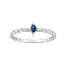 Anillo Oro Blanco 18kts Argyor MRM (18)1.7557.S1 Piedra Zafiro C. Diamantes HG-P1 0,10ct